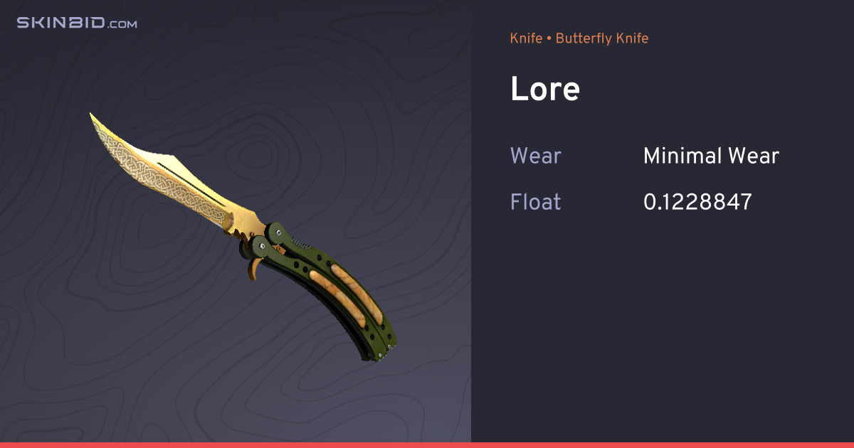★ Butterfly Knife Lore (Minimal Wear)