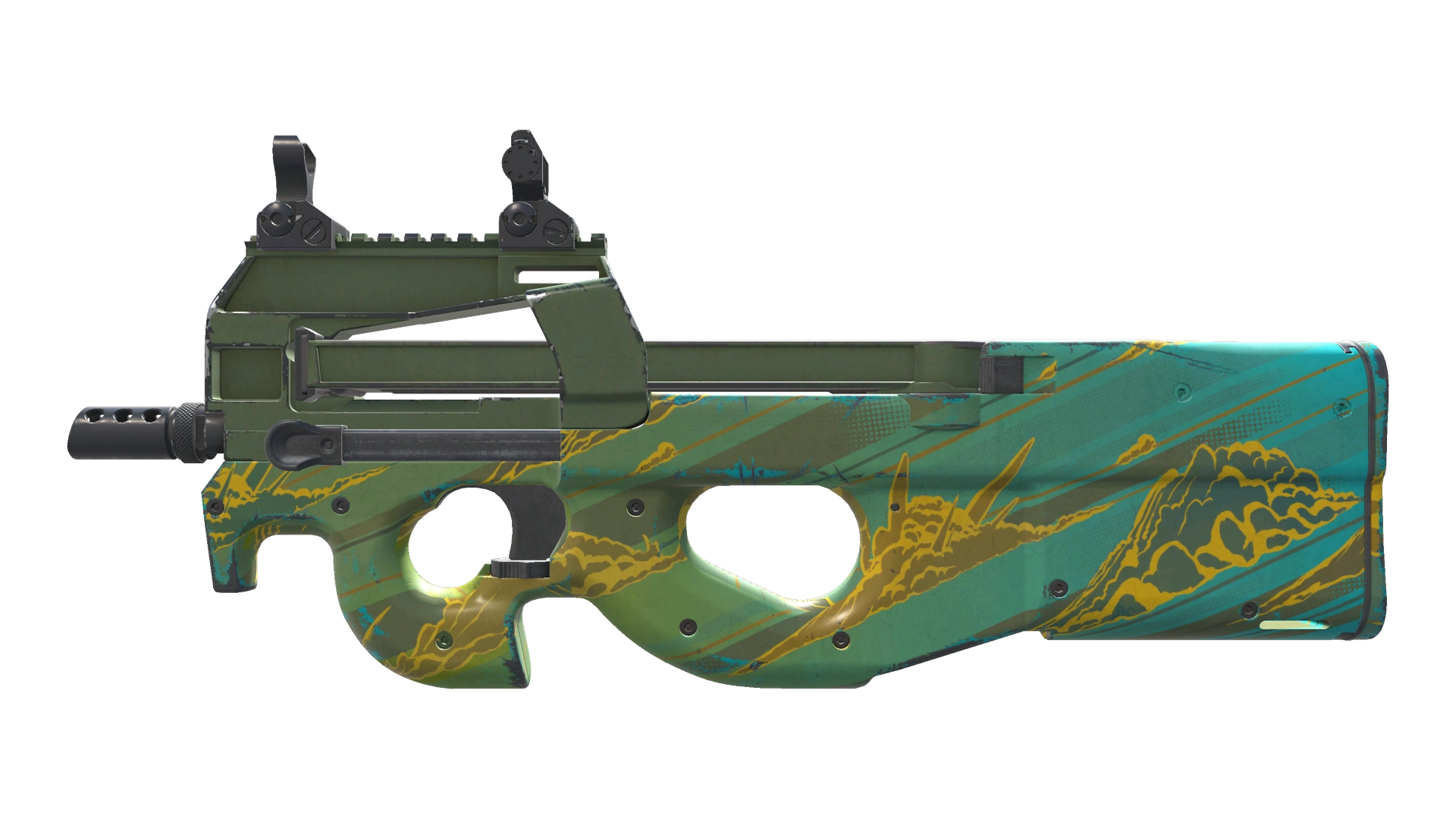 SkinBid.com - P90 | Mustard Gas (Field-Tested)